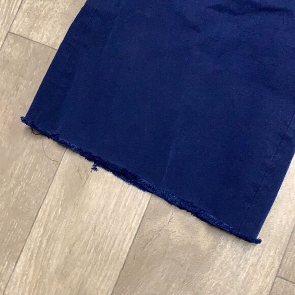 Womens J. Crew Frayed Wide Leg Cropped Stretch Pants - Picture 3 of 9